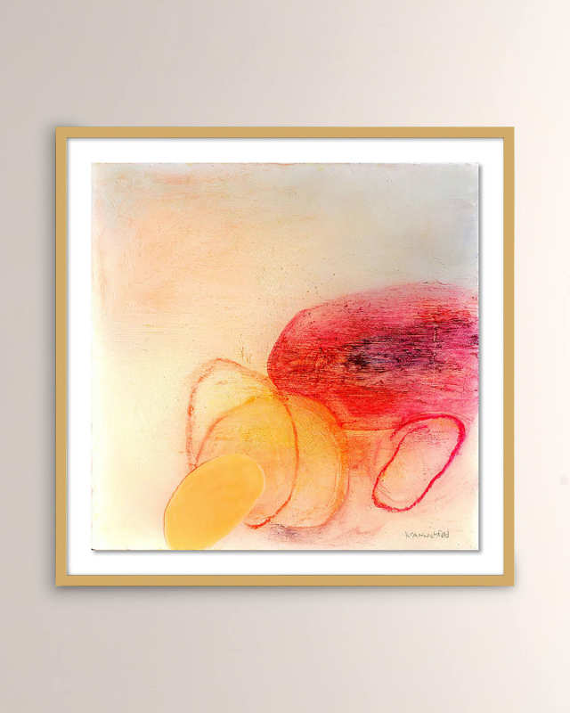 "Abstract In Pink I" Framed Giclee by Lisa Krannichfeld